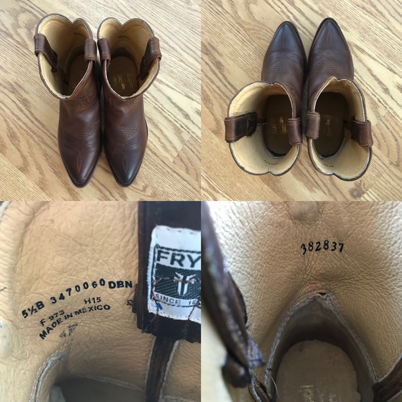 EUC FRYE Stitched Billy Short Cowboy Bootie 5.5 - Picture 6 of 8